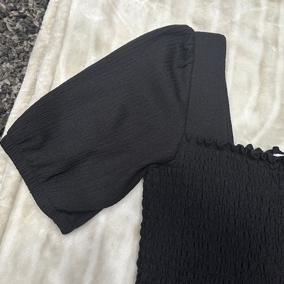 Black Puff Sleeve Dress - Picture 3 of 3